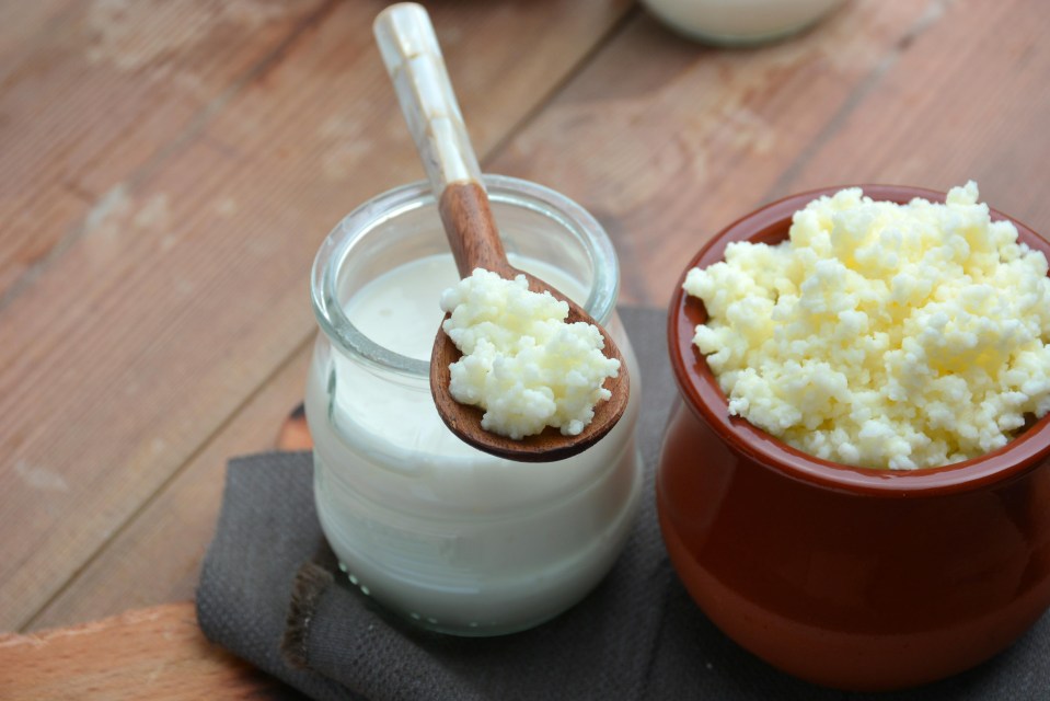 Kefir is a fermented milk drink that helps the gut