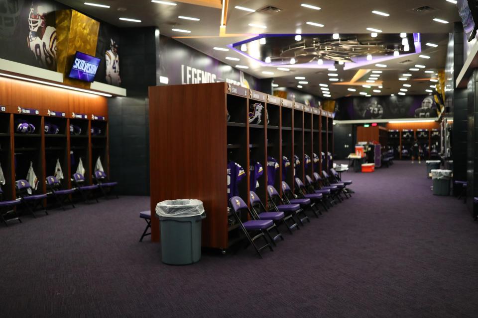  The locker rooms at US Bank Stadium are some of the most luxurious anywhere in the world