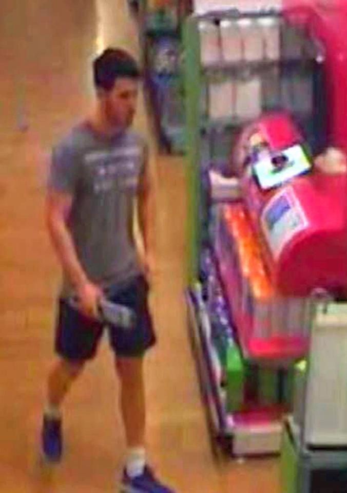  Joshua Stimpson pictured on CCTV allegedly purchasing a knife