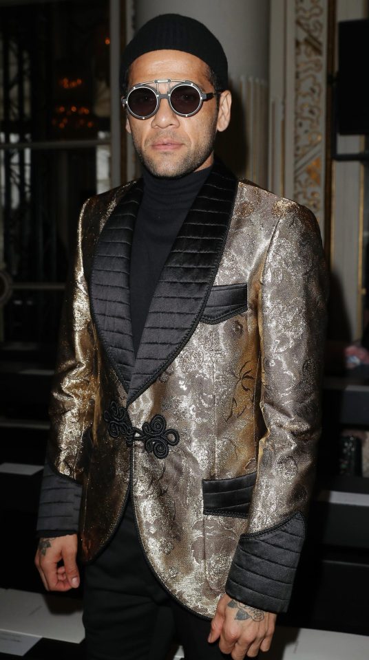  Former Barcelona star Dani Alves is a follower of fashion whose love must be easier to follow now he lives in the centre of fashion, Paris