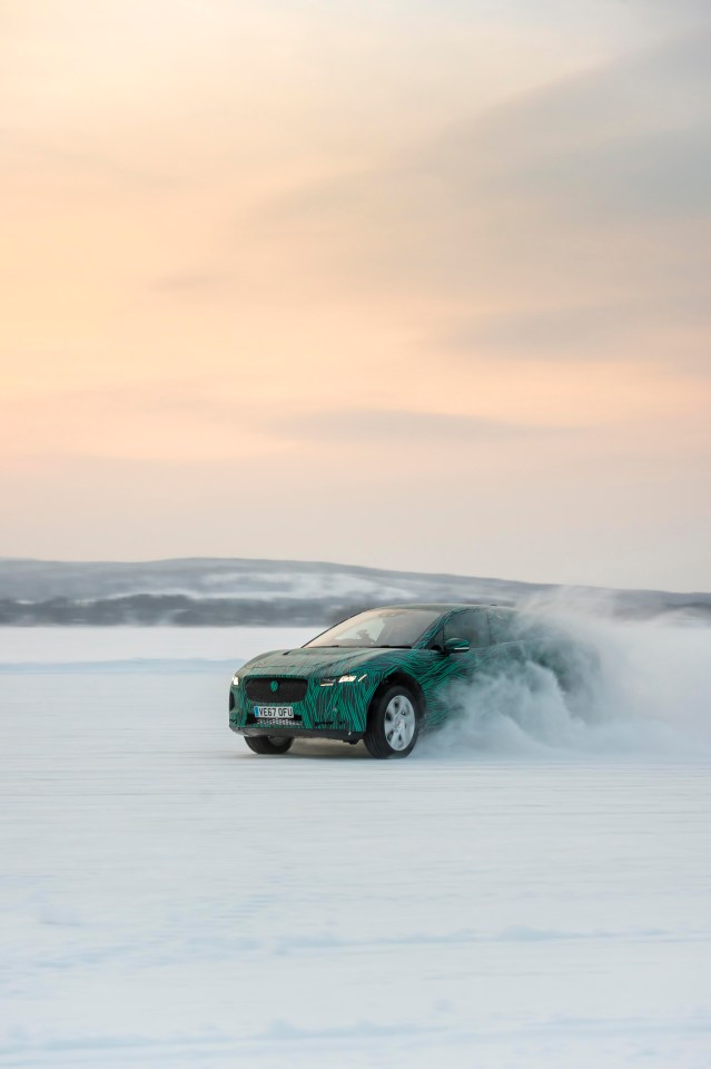 Jaguar has been cold-weather testing the I-Pacein Sweden