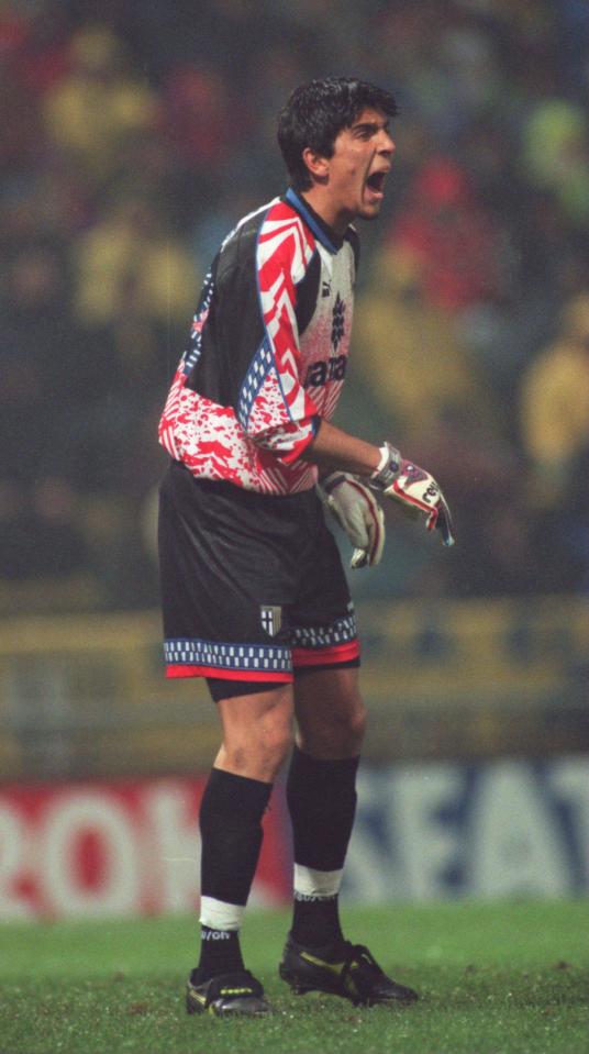  Gianluigi Buffon plays for Parma in 1995 aged just 17