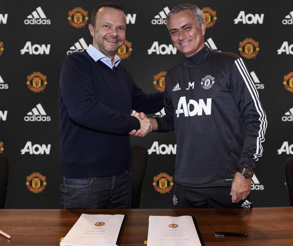  Jose Mourinho, posing with Ed Woodward, has signed a contract extension with Manchester United