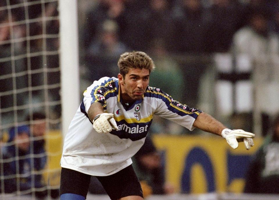  Gianluigi Buffon with dyed blonde hair in 1999