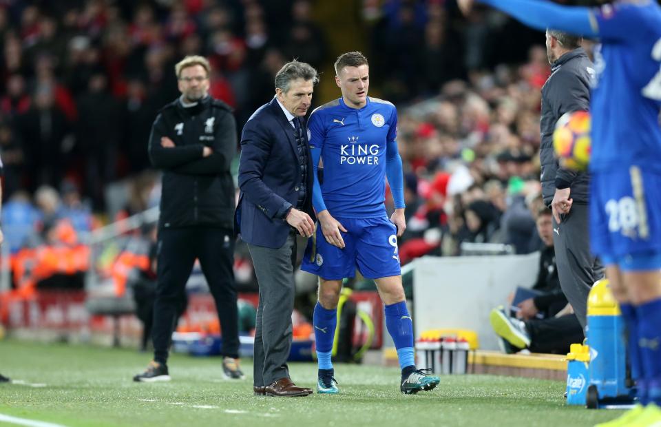  Jamie Vardy has revealed he was almost clattered by Claude Puel in training