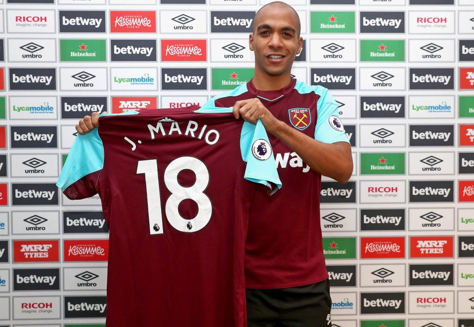  Joao Mario has joined West Ham on loan until the end of the season