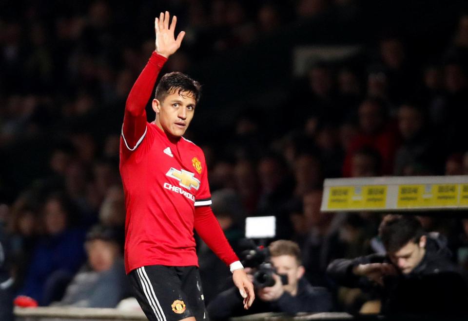  Alexis Sanchez will make first league start for Manchester United at Wembley