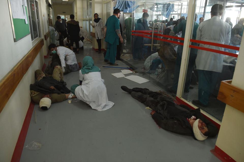  The injured had to be treated on the floor as the hospitals became overcrowded