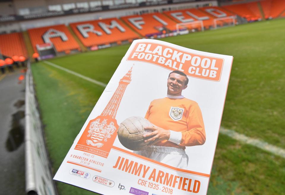  Blackpool dedicated their matchday programme to Jimmy Armfield