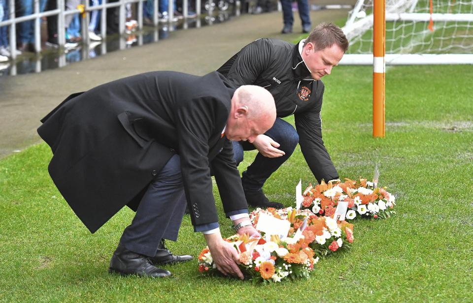  Wreaths were laid in memory of Jimmy Armfield