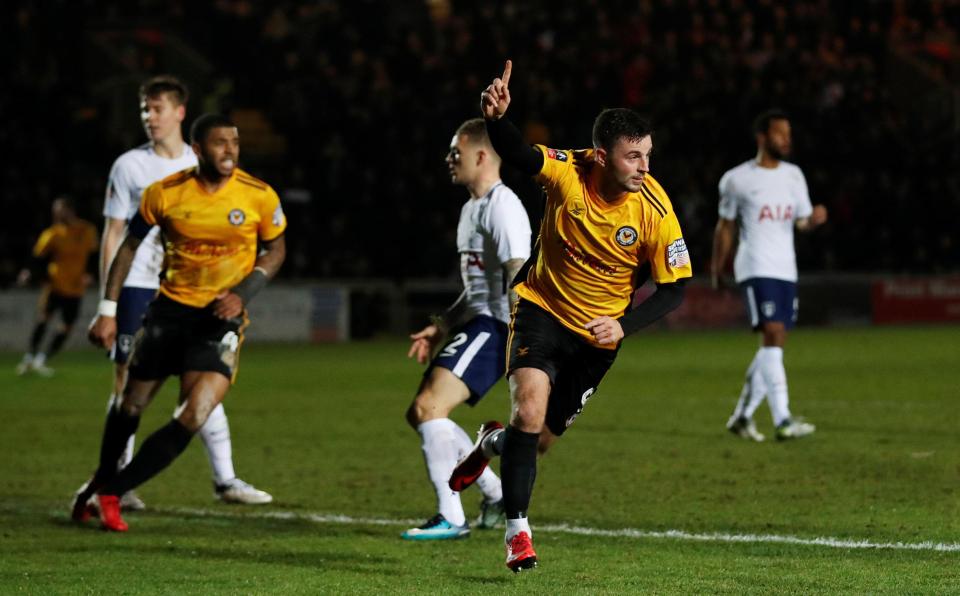 Padraig Amond's first-half effort looked to be sending Newport through