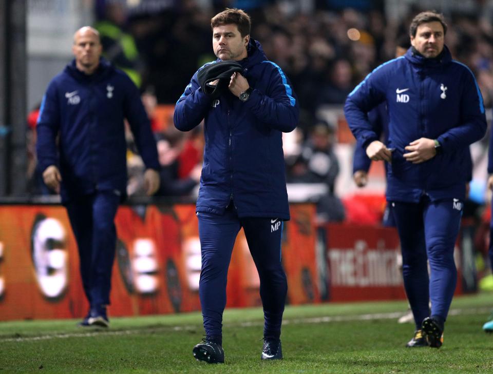 Mauricio Pochettino looked relieved at the final whistle