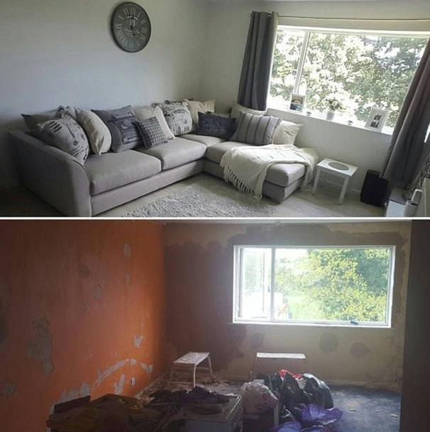  The living room was transformed after Jennie restored it