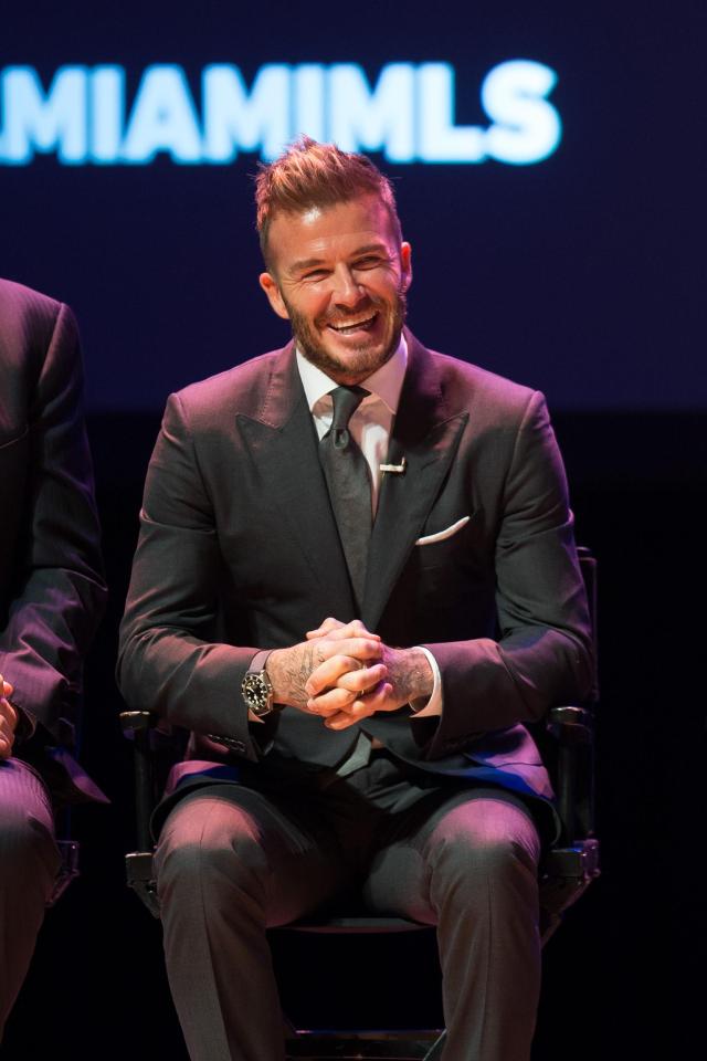  David Beckham beamed at a press conference in Miami after being given the green light to run an MLS side