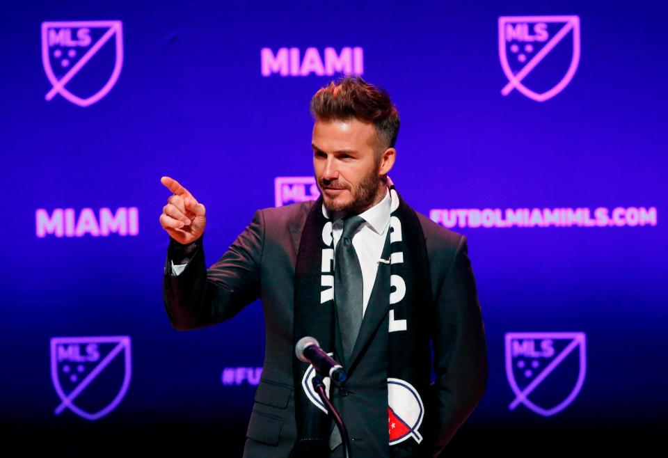  Beckham outlined his vision in front of fans and investors