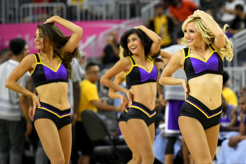  The NBA uses 'dance squads' rather than cheerleaders with squads of professional dances performing intricate routines