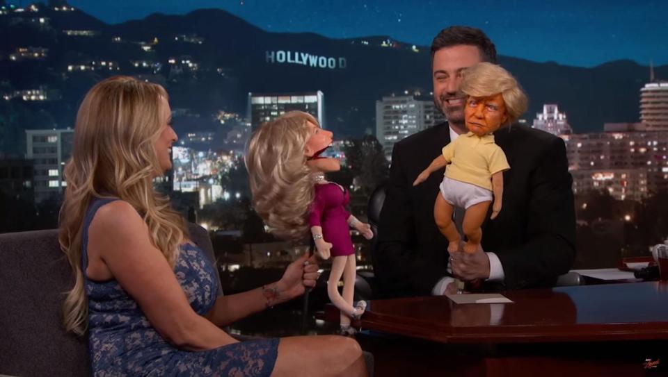 Kimmel used puppets to try to get to the bottom of what really happened 