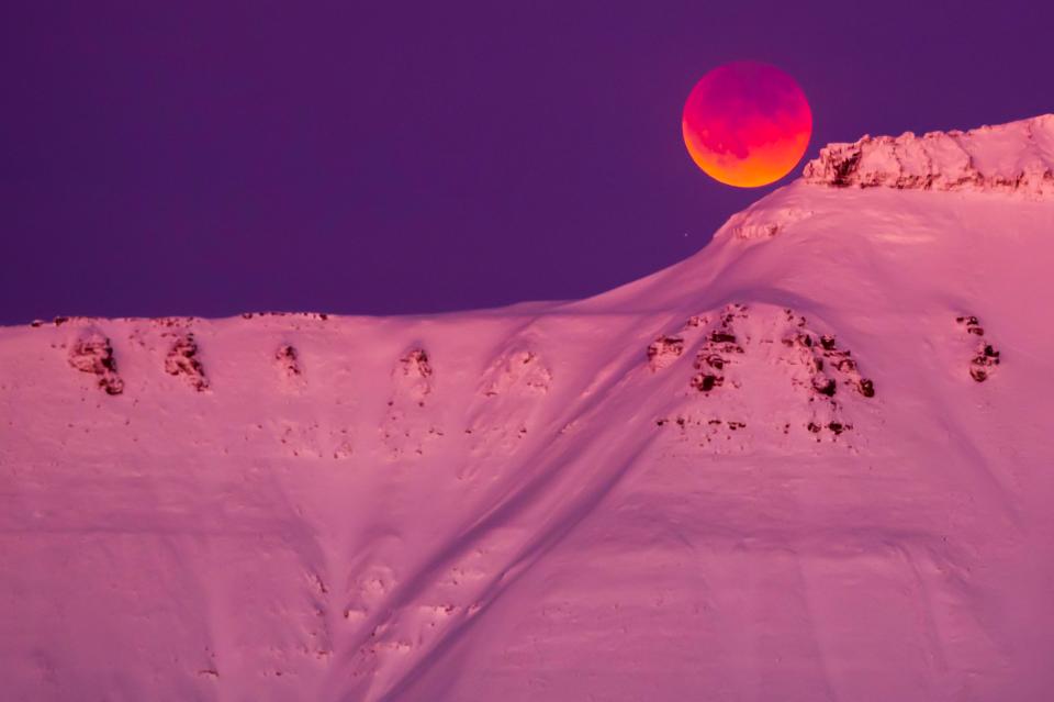  The super blue blood moon seen from Svalbard, Norway