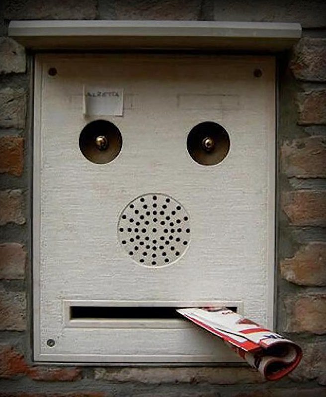  Got a light? This letterbox has found a novel use for junk mail