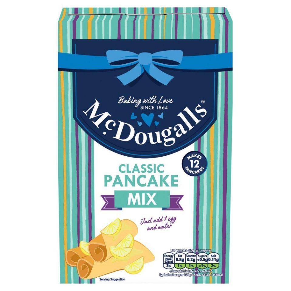  You'll need to add an egg to McDougall's pancake mix but they're not included in the Iceland deal