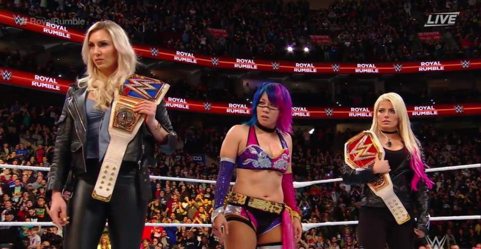  Asuka was victorious, and then Rousey made shock appearance