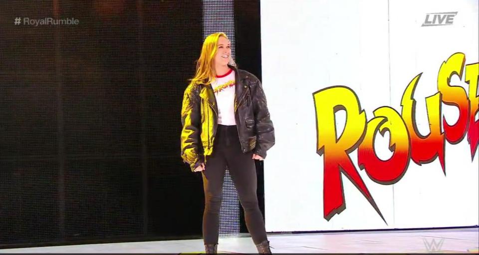  Ronda Rousey finally made her WWE debut at the Royal Rumble