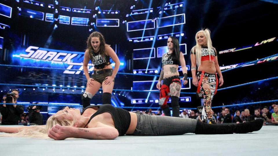  The Riott Squad leave Charlotte laying