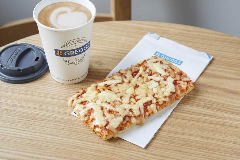  The new three cheese pizza on a focaccia style bread contains 550 calories per serving