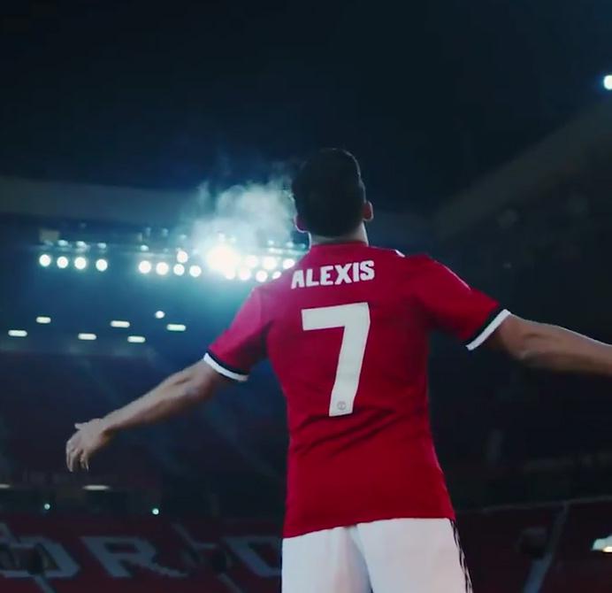  The video ends with Sanchez, who will wear the No7 shirt, walking out onto the pitch at Old Trafford