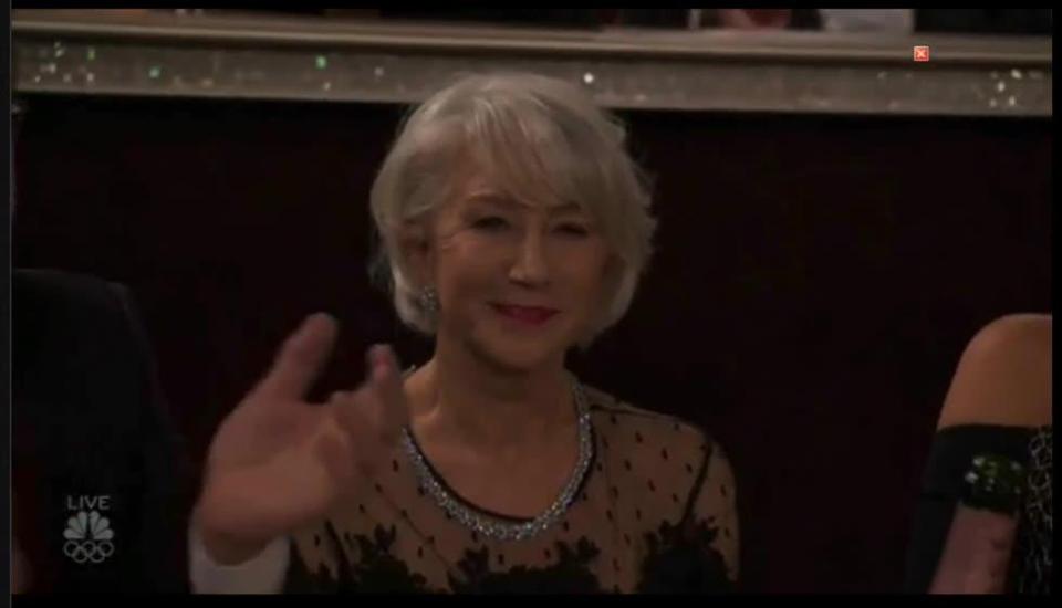  Golden Globes viewers accused bosses of confusing Dame Helen Mirren, pictured here, for Dame Judi Dench