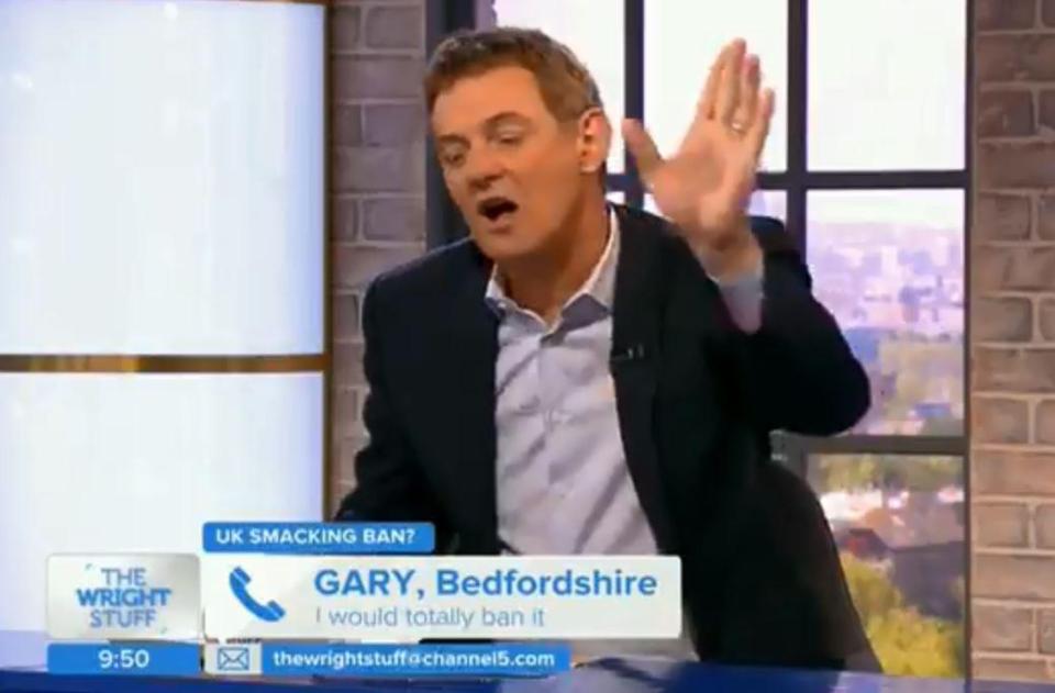  Matthew Wright called out in frustration as he heard the caller swearing on live TV