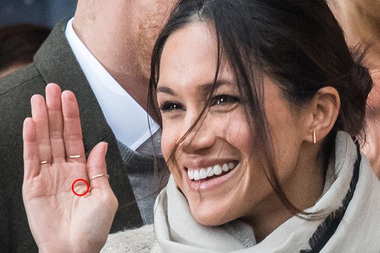  A palm reader has revealed that Meghan Markle has a simian line, which is when your head and heart lines overlap to make a single crease