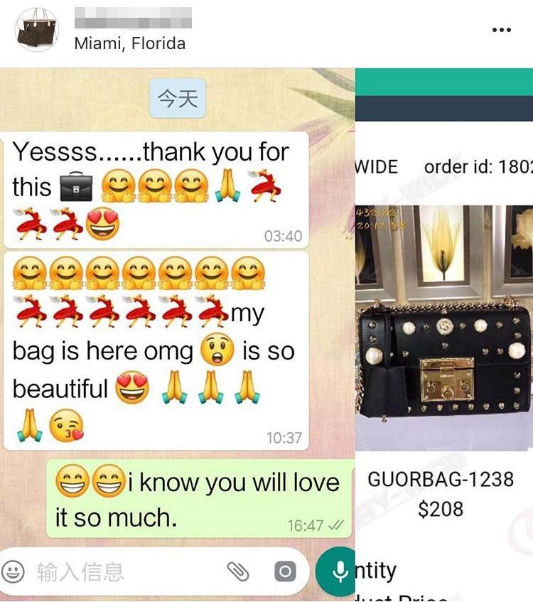 A happy shopper described their replica Gucci bag as ‘so beautiful’