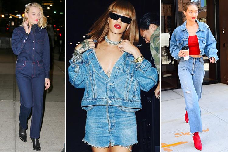  Margot Robbie, Rihanna and Gigi Hadid all rock double denim in different ways