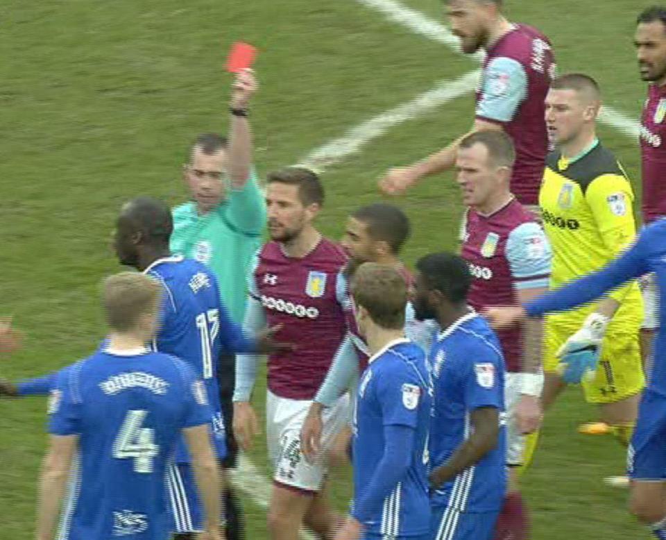  NDoye was shown a second yellow for the aggressive act