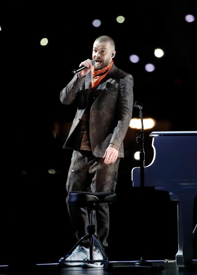  Justin Timberlake made the most of his moment in the spotlight at the Super Bowl