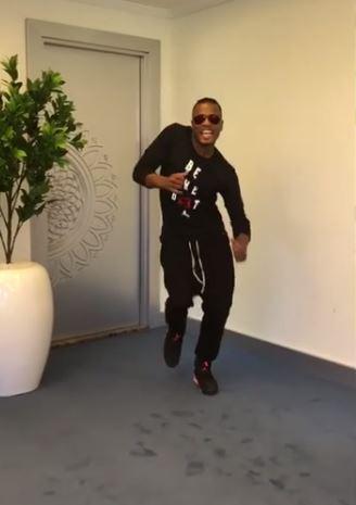  Patrice Evra danced around to Michael Jackson, as he announced his 'surprise' for his followers