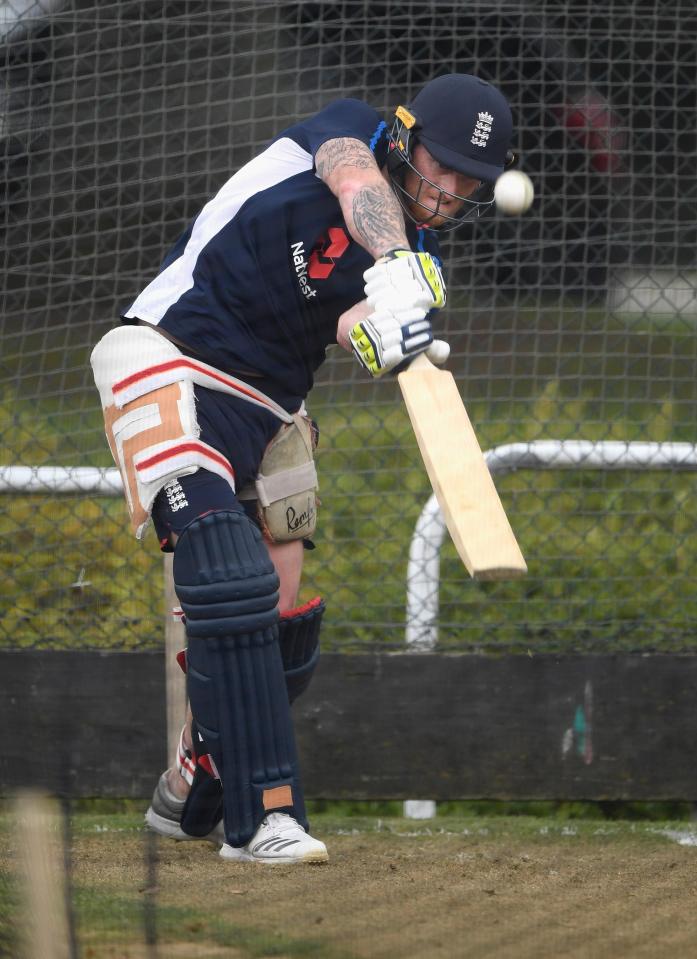  England all-rounder Ben Stokes looked in top form with the bat in the nets