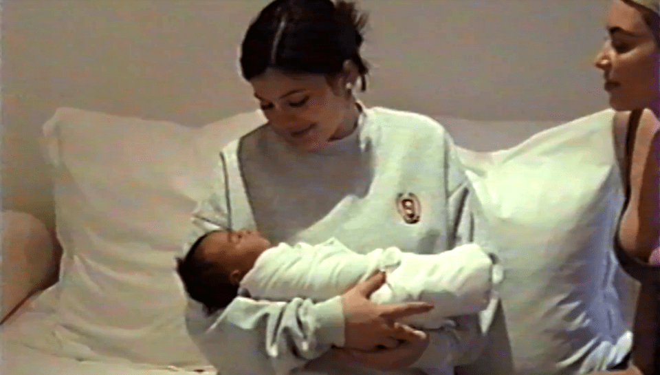  Kylie cradled her niece Chicago West in the footage