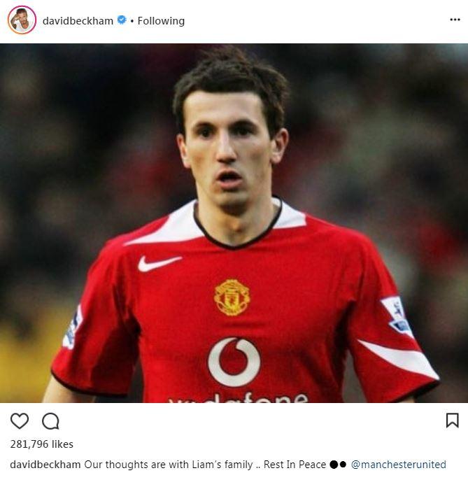  David Beckham paid tribute to Miller on social media