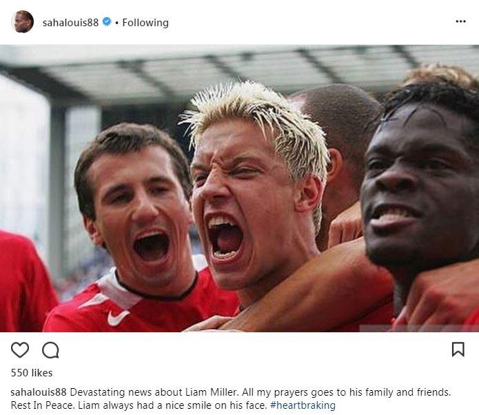  Frenchman Louis Saha also send sympathetic words towards Miller's family