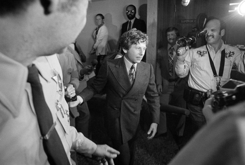  Polanski is pictured in a courtroom in Santa Monica, California, in 1977