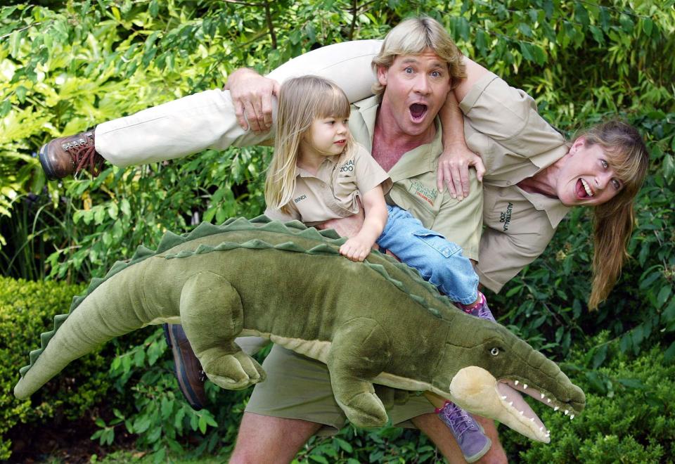  This photo shows Steve with wife Terri and Bindi