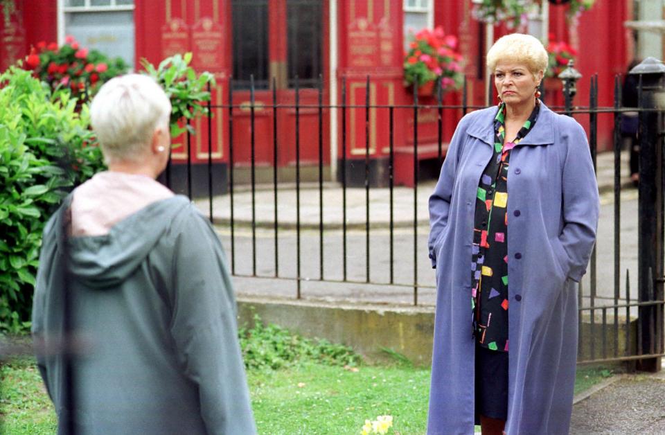  Big Mo comes face to face with her Albert Square nemesis Pat Butcher