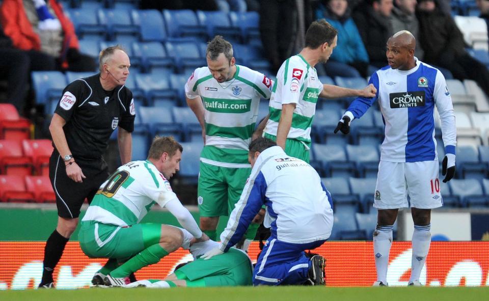 Diouf was labelled a 'sewer rat' after he taunted broken leg victim Jamie Mackie on the pitch