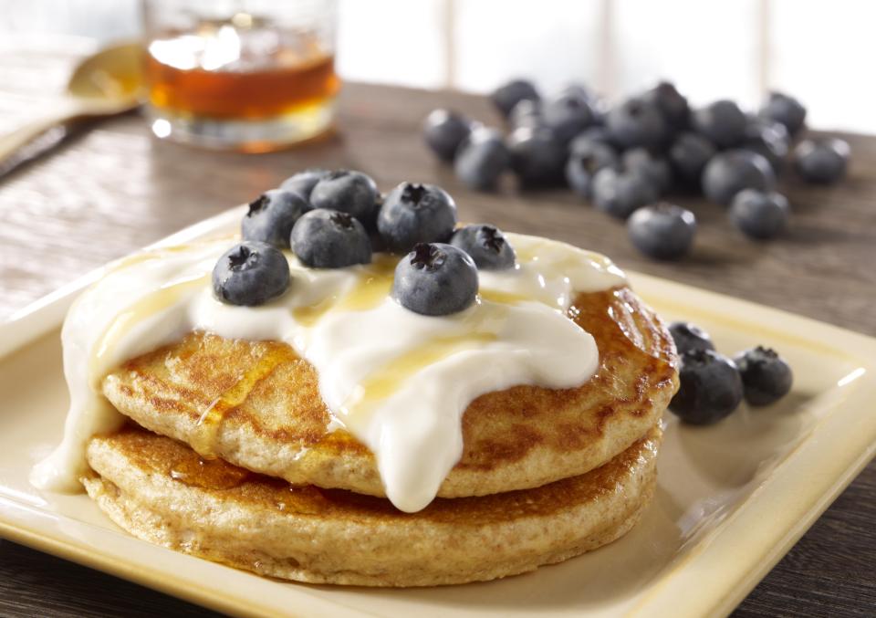  You can use self-raising flour to make thicker style pancakes