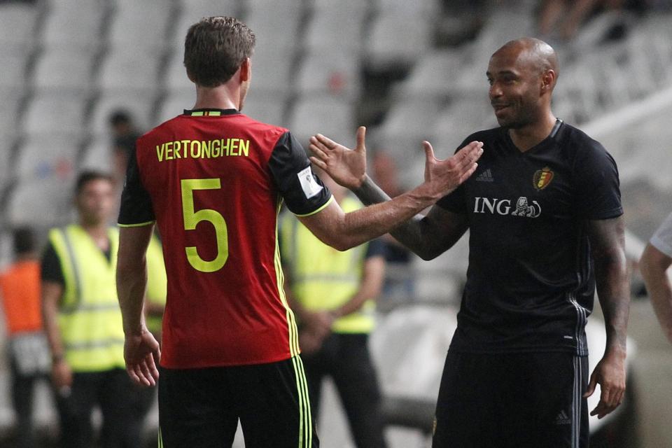  Thierry Henry is currently part of the coaching set-up with the Belgian national side