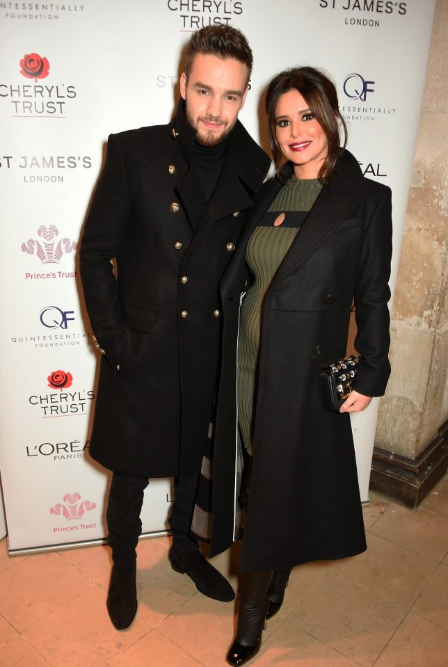  Liam Payne, pictured with Cheryl, as shes heavily pregnant with baby Bear