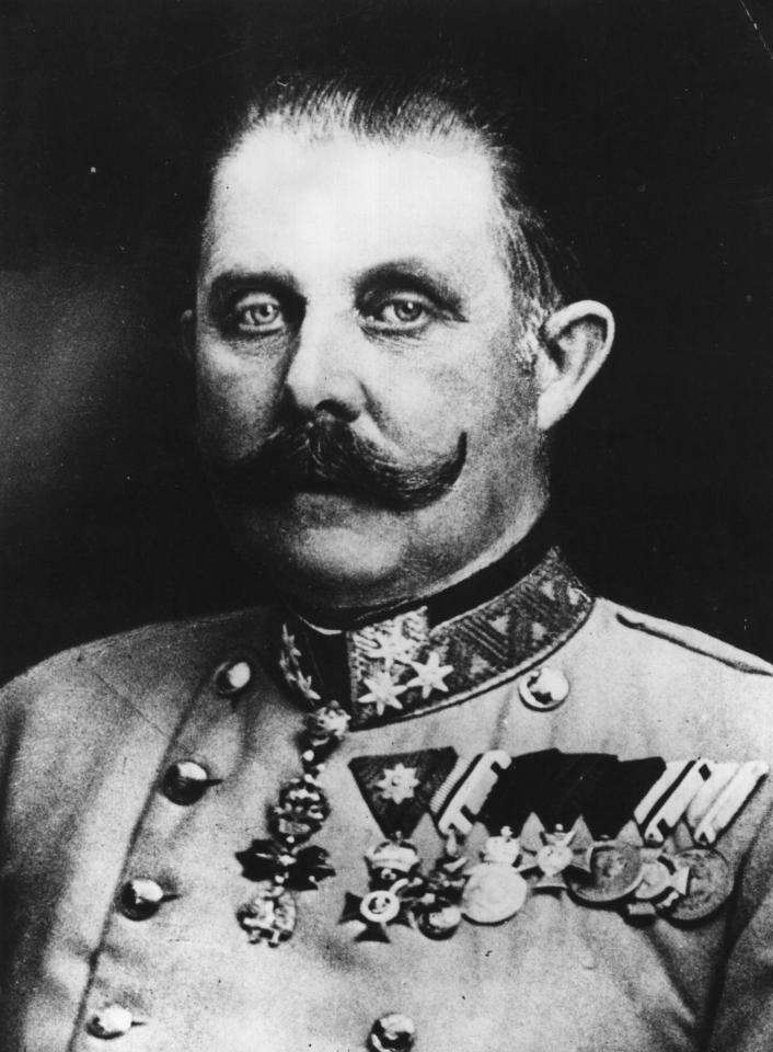  Archduke Franz Ferdinand of Austria-Hungary's assassination in 1914 marked the start of the First World War