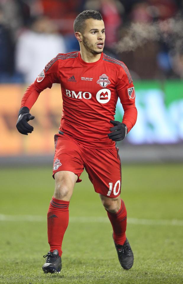  Sebastian Giovinco playing for former club Toronto in the MLS